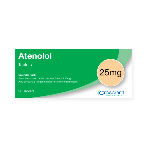 Atenolol 25mg Tablets, Crescent Pharmaceuticals, Crescent Pharma, Crescent Medical UK, Crescent Manufacturing, Crescent R&D, Thorpe Laboratoires, Andover Warehouse, Barnsley Warehouse, M&A Pharma, M&A Pharmachem, Archimedis, Uk Generic Medicine, Uk Pharmaceuticals