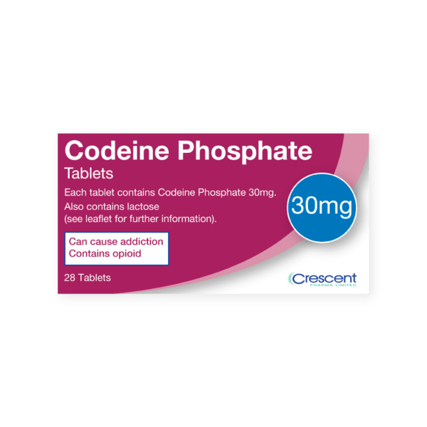 Codeine 30mg Tablets, Crescent Pharmaceuticals, Crescent Pharma, Crescent Medical UK, Crescent Manufacturing, Crescent R&D, Thorpe Laboratoires, Andover Warehouse, Barnsley Warehouse, M&A Pharma, M&A Pharmachem, Archimedis, Uk Generic Medicine, Uk Pharmaceuticals