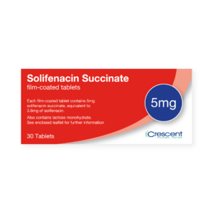 Solifencain 5mg Tablets, Crescent Pharmaceuticals, Crescent Pharma, Crescent Medical UK, Crescent Manufacturing, Crescent R&D, Thorpe Laboratoires, Andover Warehouse, Barnsley Warehouse, M&A Pharma, M&A Pharmachem, Archimedis, Uk Generic Medicine, Uk Pharmaceuticals