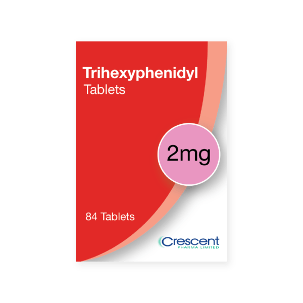 Trihexyphenidyl 2mg Tablets, Crescent Pharmaceuticals, Crescent Pharma, Crescent Medical UK, Crescent Manufacturing, Crescent R&D, Thorpe Laboratoires, Andover Warehouse, Barnsley Warehouse, M&A Pharma, M&A Pharmachem, Archimedis, Uk Generic Medicine, Uk Pharmaceuticals