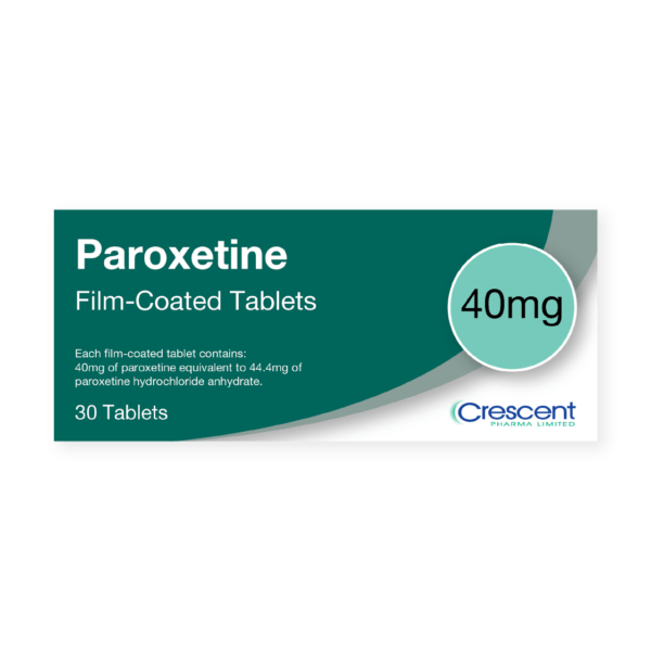 Paroxetine 40mg Tablets, Crescent Pharmaceuticals, Crescent Pharma, Crescent Medical UK, Crescent Manufacturing, Crescent R&D, Thorpe Laboratoires, Andover Warehouse, Barnsley Warehouse, M&A Pharma, M&A Pharmachem, Archimedis, Uk Generic Medicine, Uk Pharmaceuticals