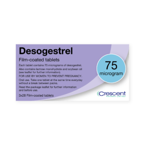 Desogestrel 75mcg Film-coated Tablets, Crescent Pharmaceuticals, Crescent Pharma, Crescent Medical UK, Crescent Manufacturing, Crescent R&D, Thorpe Laboratoires, Andover Warehouse, Barnsley Warehouse, M&A Pharma, M&A Pharmachem, Archimedis, Uk Generic Medicine, Uk Pharmaceuticals