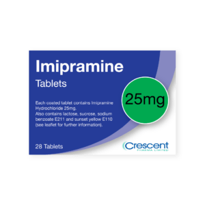 Imipramine 25mg Tablets, Crescent Pharmaceuticals, Crescent Pharma, Crescent Medical UK, Crescent Manufacturing, Crescent R&D, Thorpe Laboratoires, Andover Warehouse, Barnsley Warehouse, M&A Pharma, M&A Pharmachem, Archimedis, Uk Generic Medicine, Uk Pharmaceuticals