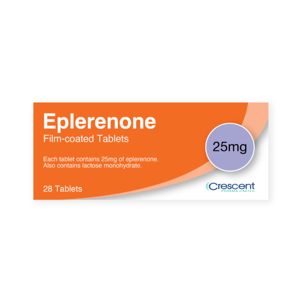 Eplerenone 25mg Film-coated Tablets, Crescent Pharmaceuticals, Crescent Pharma, Crescent Medical UK, Crescent Manufacturing, Crescent R&D, Thorpe Laboratoires, Andover Warehouse, Barnsley Warehouse, M&A Pharma, M&A Pharmachem, Archimedis, Uk Generic Medicine, Uk Pharmaceuticals