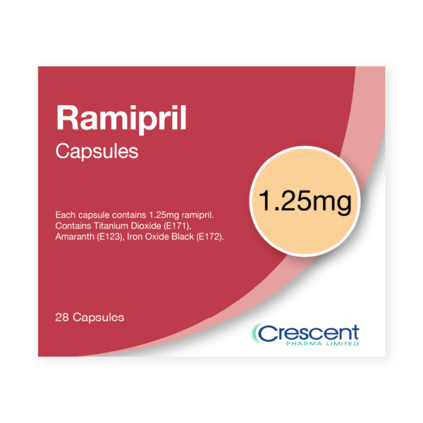 Ramipril 1.25mg Capsules, Crescent Pharmaceuticals, Crescent Pharma, Crescent Medical UK, Crescent Manufacturing, Crescent R&D, Thorpe Laboratoires, Andover Warehouse, Barnsley Warehouse, M&A Pharma, M&A Pharmachem, Archimedis, Uk Generic Medicine, Uk Pharmaceuticals