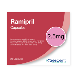 Ramipril 2.5mg Capsules, Crescent Pharmaceuticals, Crescent Pharma, Crescent Medical UK, Crescent Manufacturing, Crescent R&D, Thorpe Laboratoires, Andover Warehouse, Barnsley Warehouse, M&A Pharma, M&A Pharmachem, Archimedis, Uk Generic Medicine, Uk Pharmaceuticals