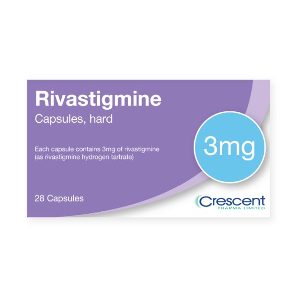 Rivastigmine 3mg Capsules, Crescent Pharmaceuticals, Crescent Pharma, Crescent Medical UK, Crescent Manufacturing, Crescent R&D, Thorpe Laboratoires, Andover Warehouse, Barnsley Warehouse, M&A Pharma, M&A Pharmachem, Archimedis, Uk Generic Medicine, Uk Pharmaceuticals