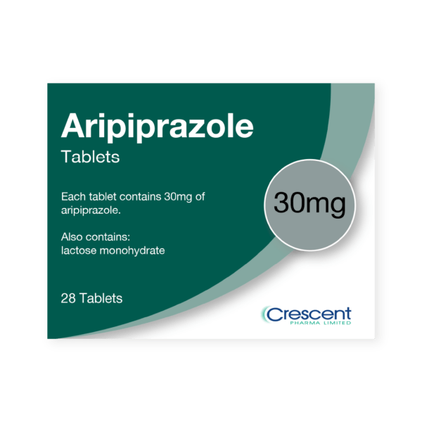 Aripiprazole 30mg Tablets, Crescent Pharmaceuticals, Crescent Pharma, Crescent Medical UK, Crescent Manufacturing, Crescent R&D, Thorpe Laboratoires, Andover Warehouse, Barnsley Warehouse, M&A Pharma, M&A Pharmachem, Archimedis, Uk Generic Medicine, Uk Pharmaceuticals