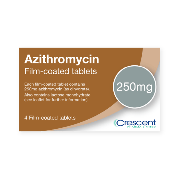 Azithromycin 250mg Tablets, Crescent Pharmaceuticals, Crescent Pharma, Crescent Medical UK, Crescent Manufacturing, Crescent R&D, Thorpe Laboratoires, Andover Warehouse, Barnsley Warehouse, M&A Pharma, M&A Pharmachem, Archimedis, Uk Generic Medicine, Uk Pharmaceuticals