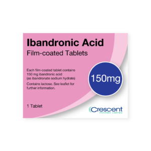 Ibradonic acid 150mg Film-coated Tablets, Crescent Pharmaceuticals, Crescent Pharma, Crescent Medical UK, Crescent Manufacturing, Crescent R&D, Thorpe Laboratoires, Andover Warehouse, Barnsley Warehouse, M&A Pharma, M&A Pharmachem, Archimedis, Uk Generic Medicine, Uk Pharmaceuticals