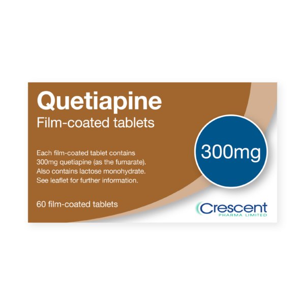 Quetiapine 300mg Film-coated Tablets, Crescent Pharmaceuticals, Crescent Pharma, Crescent Medical UK, Crescent Manufacturing, Crescent R&D, Thorpe Laboratoires, Andover Warehouse, Barnsley Warehouse, M&A Pharma, M&A Pharmachem, Archimedis, Uk Generic Medicine, Uk Pharmaceuticals