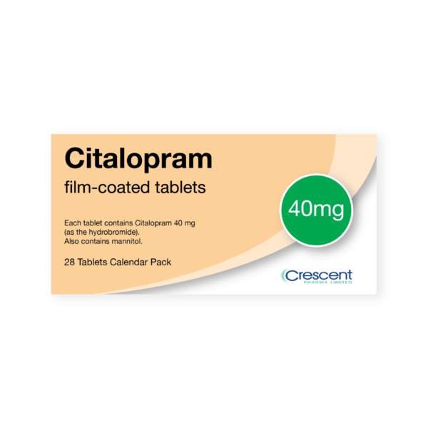 Citalopram 40mg Film-coated Tablets, Crescent Pharmaceuticals, Crescent Pharma, Crescent Medical UK, Crescent Manufacturing, Crescent R&D, Thorpe Laboratoires, Andover Warehouse, Barnsley Warehouse, M&A Pharma, M&A Pharmachem, Archimedis, Uk Generic Medicine, Uk Pharmaceuticals