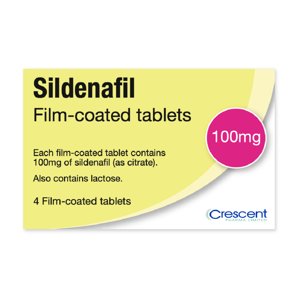 Sildenafil 100mg Film Coated Tablets Crescent Pharma