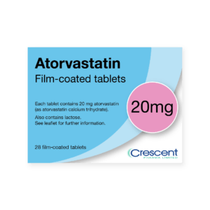 Atorvastatin 20mg Film-coated Tablets, Crescent Pharmaceuticals, Crescent Pharma, Crescent Medical UK, Crescent Manufacturing, Crescent R&D, Thorpe Laboratoires, Andover Warehouse, Barnsley Warehouse, M&A Pharma, M&A Pharmachem, Archimedis, Uk Generic Medicine, Uk Pharmaceuticals