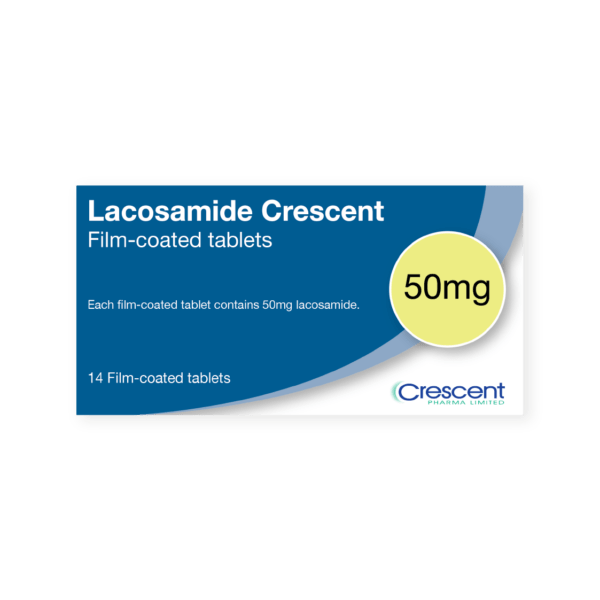 Lacosamide 50mg Film-coated Tablets, Crescent Pharmaceuticals, Crescent Pharma, Crescent Medical UK, Crescent Manufacturing, Crescent R&D, Thorpe Laboratoires, Andover Warehouse, Barnsley Warehouse, M&A Pharma, M&A Pharmachem, Archimedis, Uk Generic Medicine, Uk Pharmaceuticals